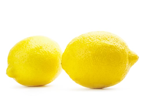 Lemon isolated on white photo