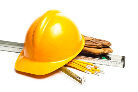 Set of architect tools photo