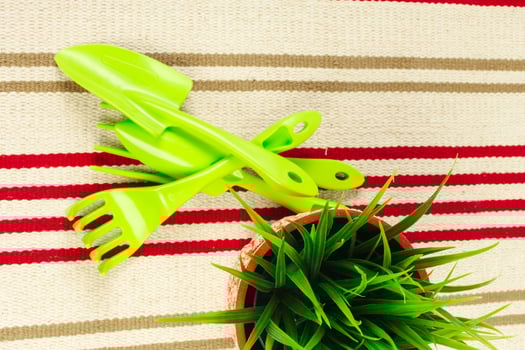 composition of garden tools photo