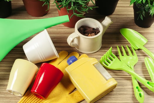 composition of garden tools photo