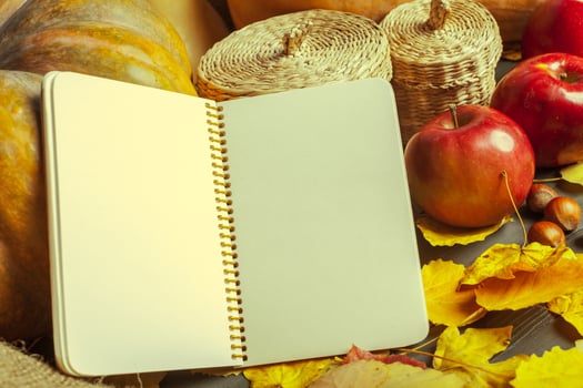 pumpkins on wooden board photo