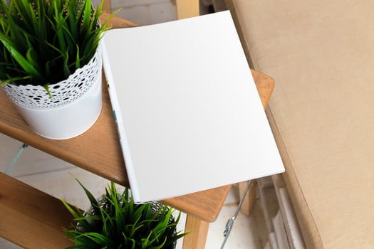 Mock up, photo paper, white sheet