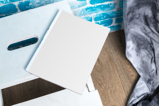 Mock up, photo paper, white sheet