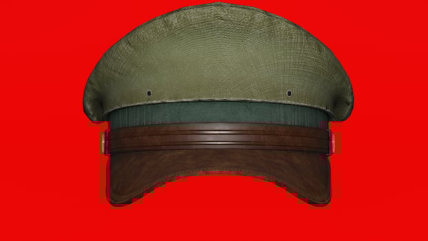 A hat with a red background photo