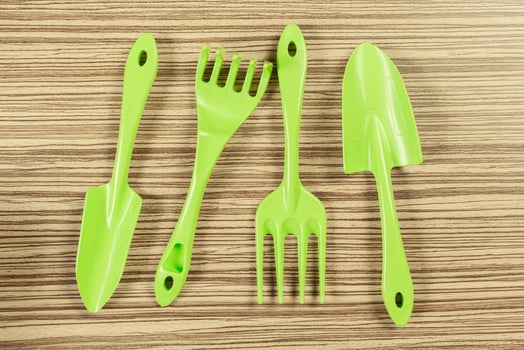 composition of garden tools photo