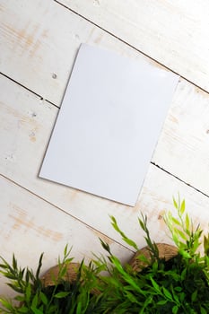Mock up, photo paper, white sheet