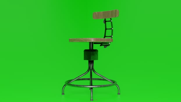 A stool against a green screen photo