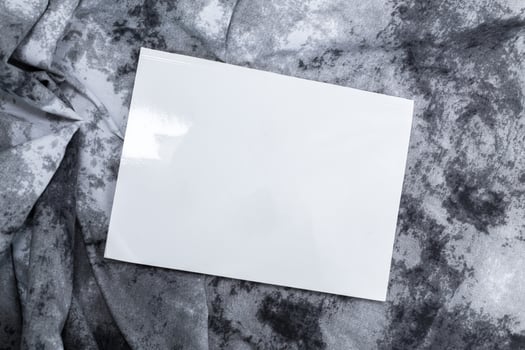Mock up, photo paper, white sheet