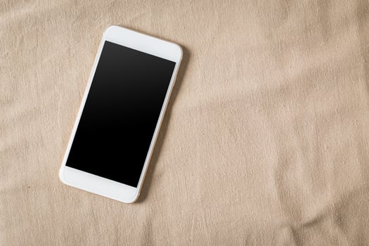 mobile, smartphone with black blank screen photo