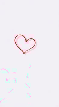 red heart shape against a white background photo