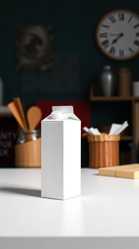 white carton on a white surface photo