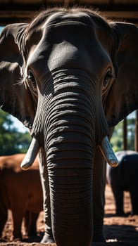 elephant's powerful gaze photo