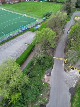 Aerial View of Bedford City of Bedfordshire, England UK During Windy and Cloudy Day. April 5th, 2024. High Angle Footage Was Captured with Drone's Camera. photo