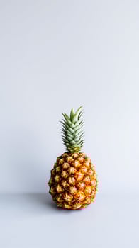 ripe pineapple on a white background photo
