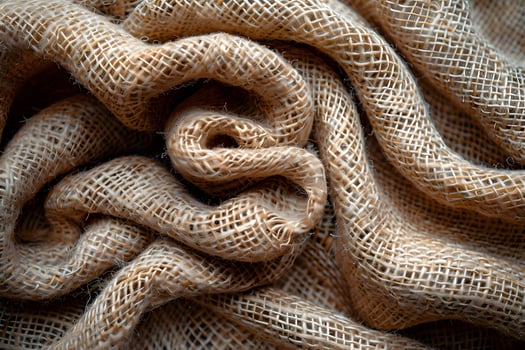 Rustic Texture of Burlap Fabric Close-Up for Design Inspiration photo