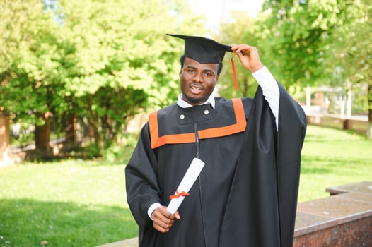 Young African American Teen Graduating photo