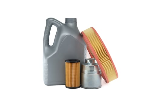 Car Maintenance Essentials Oil, Air Filters, and Fuel Filter photo