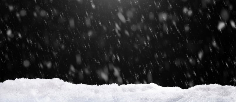 Winter background. Snowdrift with snowflakes isolated photo