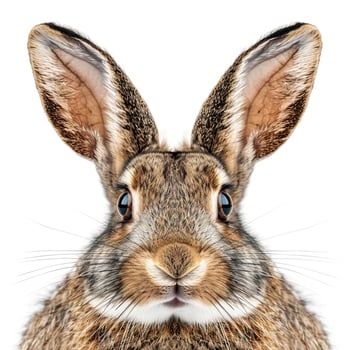 A close up of a rabbit's face photo