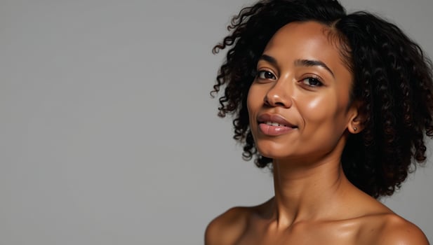 African American Female Model Photorealistic Portrait with High Details photo
