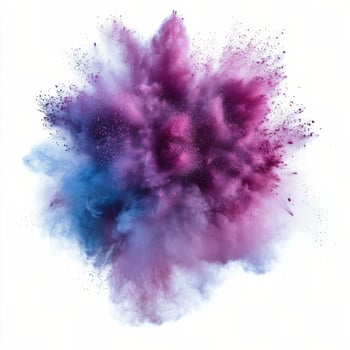 Colorful powder explosion creating vibrant clouds during a lively celebration event photo