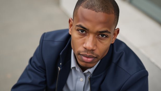 Image depicting a young AfricanAmerican male teenager for stock purposes photo