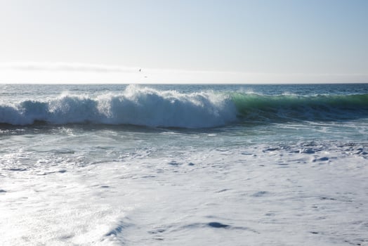 Very beautiful beach in the city of Los Angeles, coast of the Pacific ocean, California, United States. photo