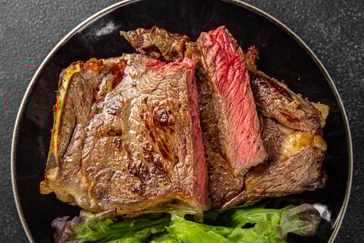 steak grilled meat barbecue juicy beef fresh delicious gourmet food background on the table rustick food top view copy space photo