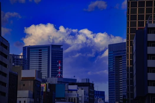 A cityscape near the building in Tokyo long shot photo
