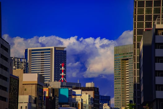 A cityscape near the building in Tokyo long shot photo