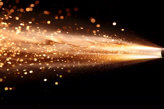 Sparkling Golden Fireworks Burst Against Night Sky - Dynamic Festive Celebration Background photo