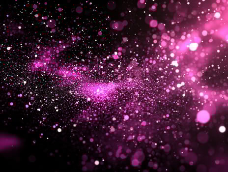 A mesmerizing arrangement of vibrant purple dots scatters across a dark canvas, radiating varying intensities of light, evoking a cosmic ambiance that captivates the viewer. photo