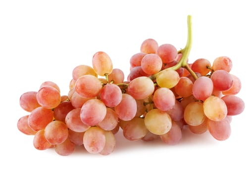 Juicy beautiful bunch of grapes isolated on white background. photo