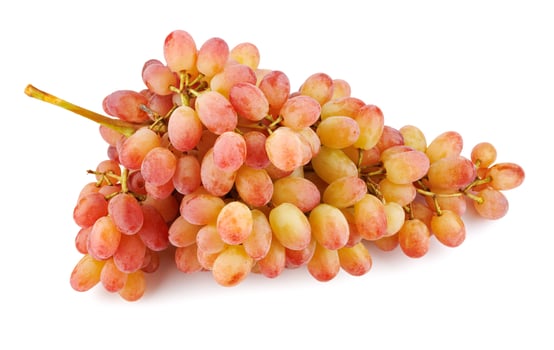 Juicy beautiful bunch of grapes isolated on white background. photo