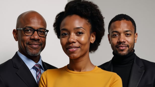 Portrait celebrating African American History during Black History Month photo
