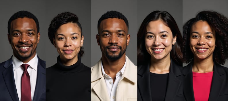 Portrait celebrating African American History during Black History Month photo