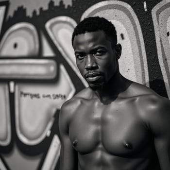 African American Male Abstract Wall Art Modern Bold Vibrant photo