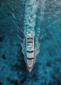 Yacht Cruising in Blue Waters photo