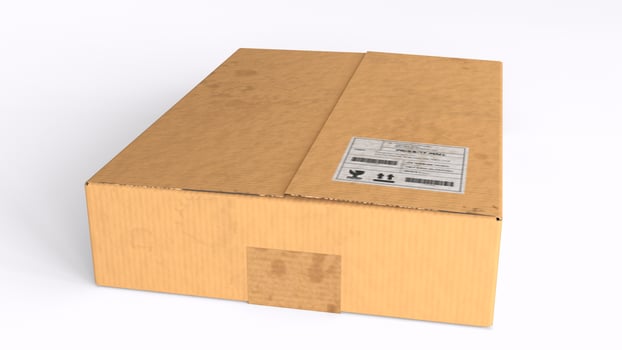 cardboard box with white background photo