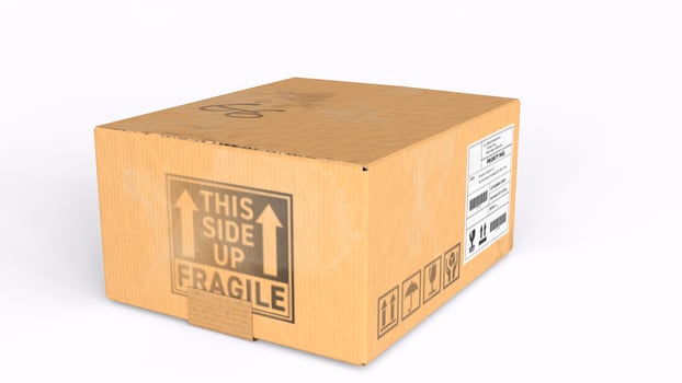 cardboard box with white background photo