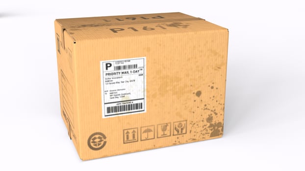 cardboard box with white background photo
