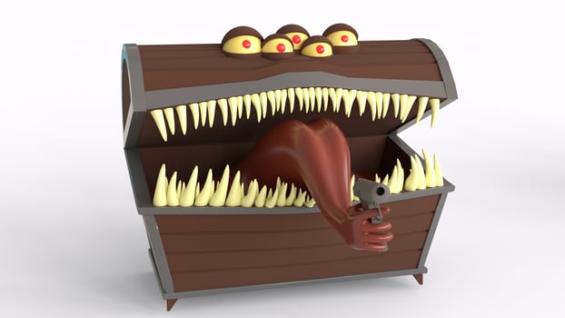 toy chests with white background photo