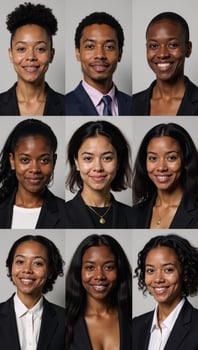 Portrait celebrating African American History during Black History Month photo