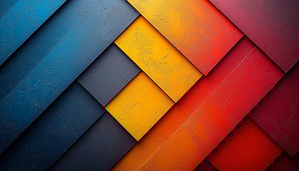 Geometric shape decoration in vibrant colors on wallpaper generated by AI photo