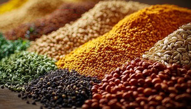 Healthy eating nature freshness agriculture organic seed colors generated by AI photo
