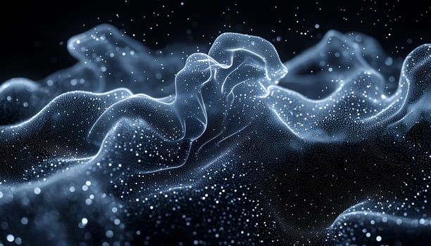 Glowing galaxy in dark space, futuristic science mystery generated by AI photo