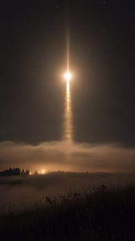 A full moon shining brightly above clouds during a serene night sky photo