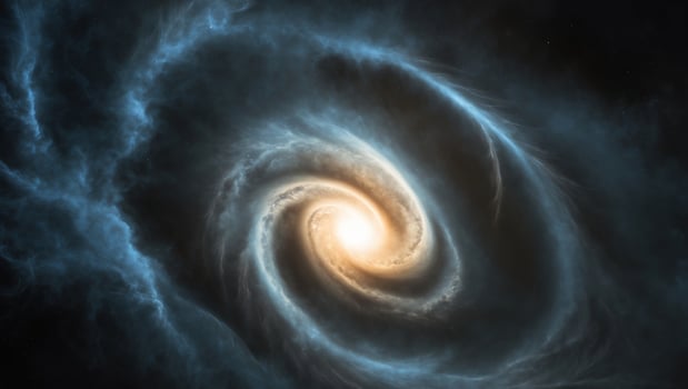 A spiral galaxy in space photo
