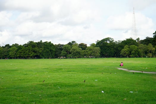 The beautiful view of Kolkata Maidan during day time photo