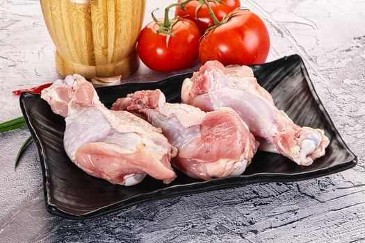 Raw turkey shoulder wing for cooking photo